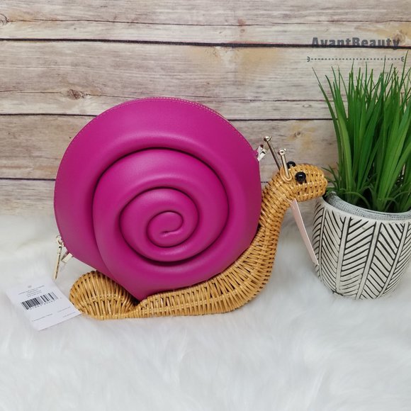 KATE SPADE ENCHANTED FOREST SCARLETT SNAIL WICKER - Picture 2 of 12